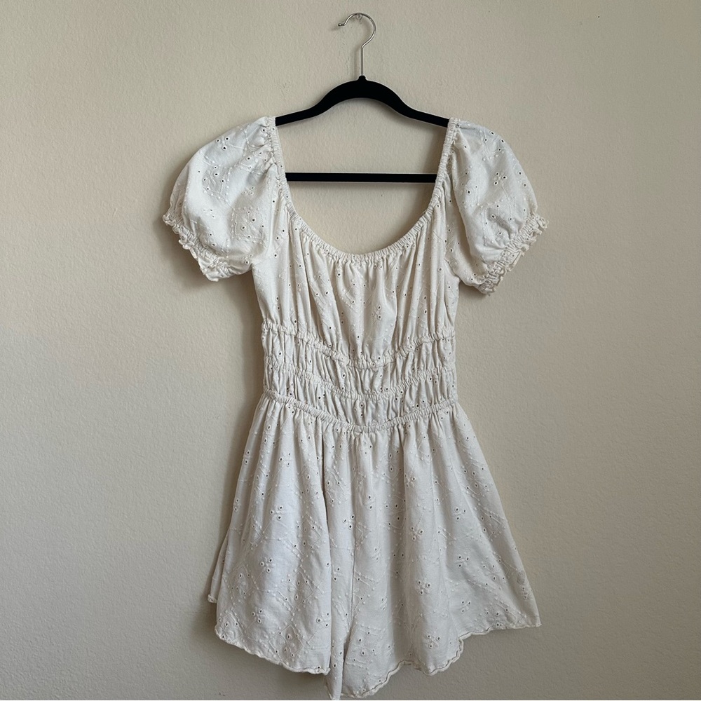 Urban Outfitters Eyelet Lace Babydoll Romper